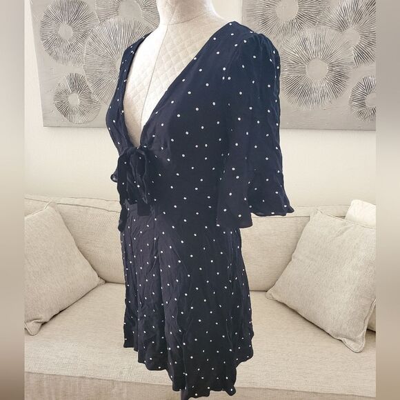 Free People 'All Yours' Polka Dot Mini Dress - size 4 in Black - Picture 6 of 13